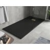 Mexen Hugo brodzik prostokątny SMC 180 x 90 cm, czarny, maskownica złota - 42709018-G