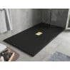 Mexen Hugo brodzik prostokątny SMC 170 x 100 cm, czarny, maskownica złota - 42701017-G