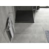 Mexen Hugo brodzik kwadratowy SMC 70 x 70 cm, czarny, maskownica czarna - 42707070-B
