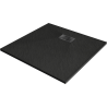 Mexen Hugo brodzik kwadratowy SMC 90 x 90 cm, czarny, maskownica czarna - 42709090-B