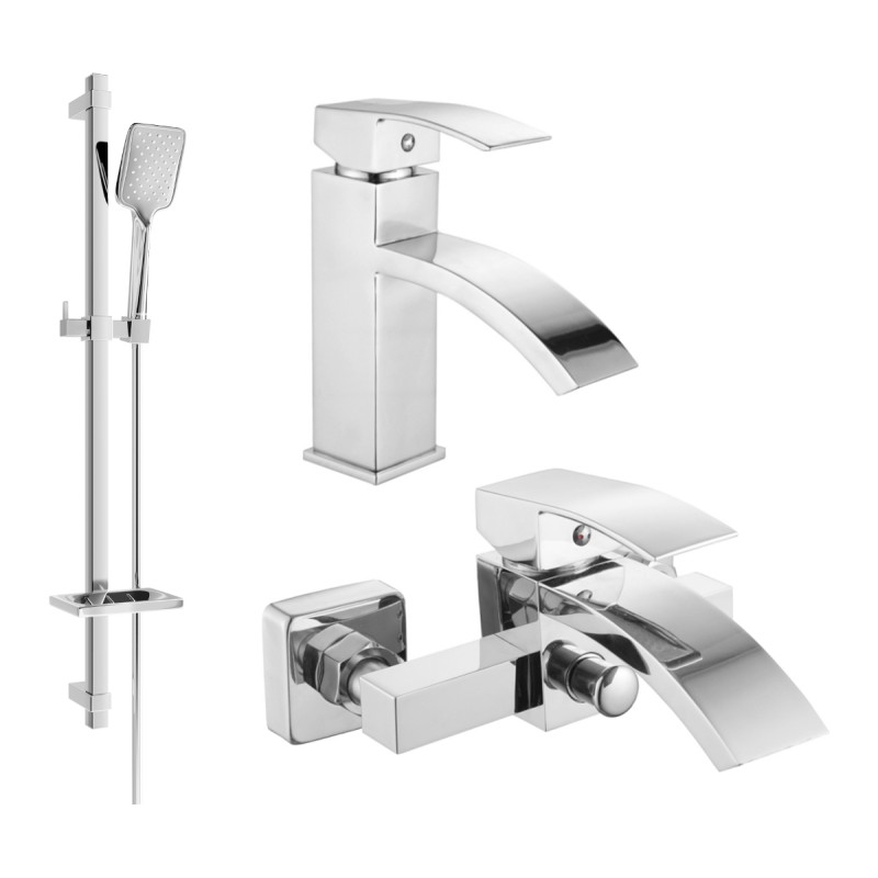 Mexen Libra DQ62 zestaw wannowy, chrom - 745103DQ62-00