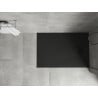 Mexen Hugo brodzik prostokątny SMC 130 x 80 cm, czarny, maskownica czarna - 42708013-B