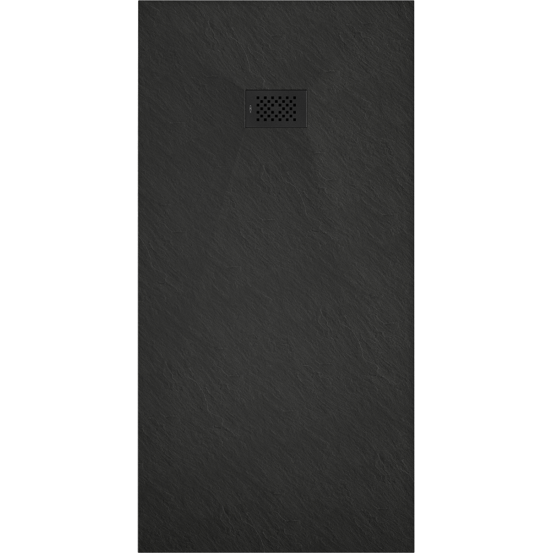 Mexen Hugo brodzik prostokątny SMC 170 x 80 cm, czarny, maskownica czarna - 42708017-B