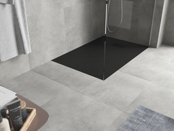 Mexen Hugo brodzik prostokątny SMC 110 x 90 cm, czarny, maskownica czarna - 42709011-B