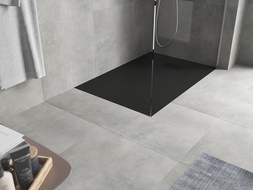 Mexen Hugo brodzik prostokątny SMC 130 x 90 cm, czarny, maskownica czarna - 42709013-B