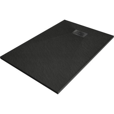 Mexen Hugo brodzik prostokątny SMC 110 x 90 cm, czarny, maskownica czarna - 42709011-B
