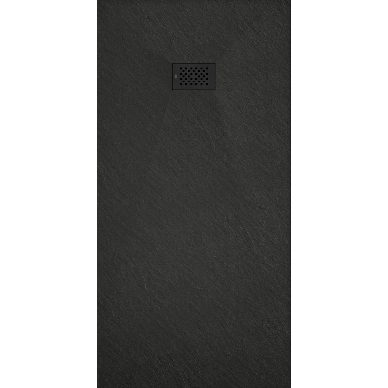 Mexen Hugo brodzik prostokątny SMC 170 x 90 cm, czarny, maskownica czarna - 42709017-B