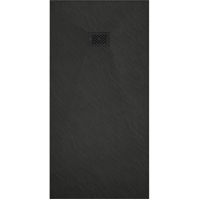 Mexen Hugo brodzik prostokątny SMC 180 x 90 cm, czarny, maskownica czarna - 42709018-B
