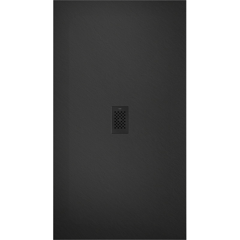 Mexen Hugo brodzik prostokątny SMC 160 x 100 cm, czarny, maskownica czarna - 42701016-B