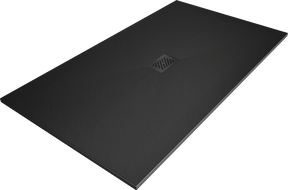 Mexen Hugo brodzik prostokątny SMC 170 x 100 cm, czarny, maskownica czarna - 42701017-B