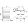 Mexen Ares grzejnik elektryczny 500 x 400 mm, 300 W, złoty - W102-0500-400-2300-50
