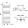 Mexen Ares grzejnik elektryczny 900 x 400 mm, 300 W, chrom - W102-0900-400-2300-01