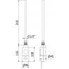 Mexen Ares grzejnik elektryczny 900 x 400 mm, 300 W, antracyt - W102-0900-400-2300-66