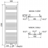 Mexen Ares grzejnik elektryczny 1500 x 500 mm, 600 W, antracyt - W102-1500-500-2600-66