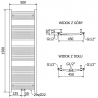 Mexen Ares grzejnik elektryczny 1500 x 500 mm, 600 W, czarny - W102-1500-500-2600-70