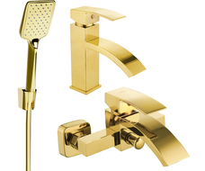 Mexen Libra R62 zestaw wannowy, złoty - 745103R62-50