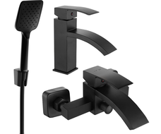 Mexen Libra R62 zestaw wannowy, czarny - 745103R62-70