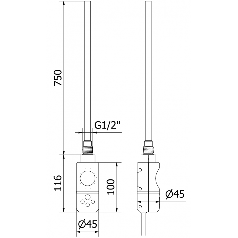 Mexen Ares grzejnik elektryczny 1800 x 600 mm, 900 W, biały - W102-1800-600-2900-20