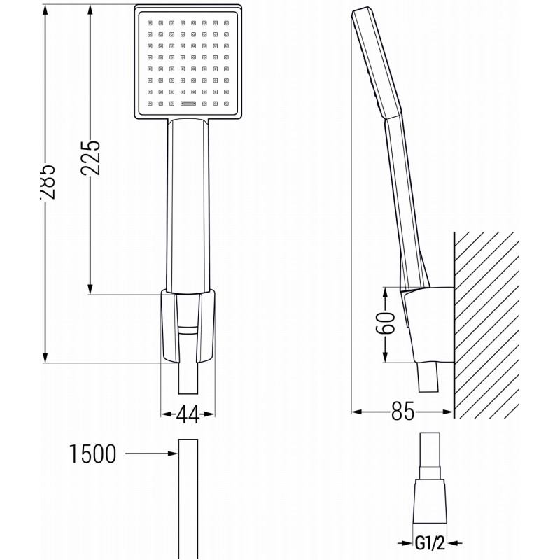 Mexen Libra R45 zestaw wannowy, złoty - 745103R45-50