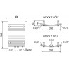 Mexen Ares grzejnik elektryczny 500 x 400 mm, 300 W, biały - W102-0500-400-6300-20