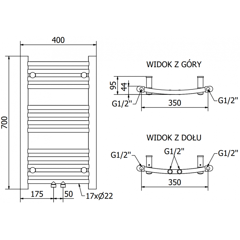 Mexen Ares grzejnik elektryczny 700 x 400 mm, 300 W, biały - W102-0700-400-6300-20