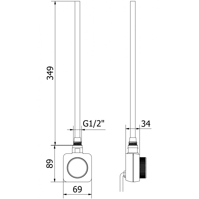 Mexen Ares grzejnik elektryczny 700 x 400 mm, 300 W, czarny - W102-0700-400-6300-70
