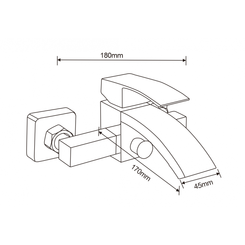 Mexen Libra R77 zestaw wannowy, chrom - 745113R77-00