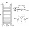 Mexen Ares grzejnik elektryczny 900 x 400 mm, 300 W, biały - W102-0900-400-6300-20