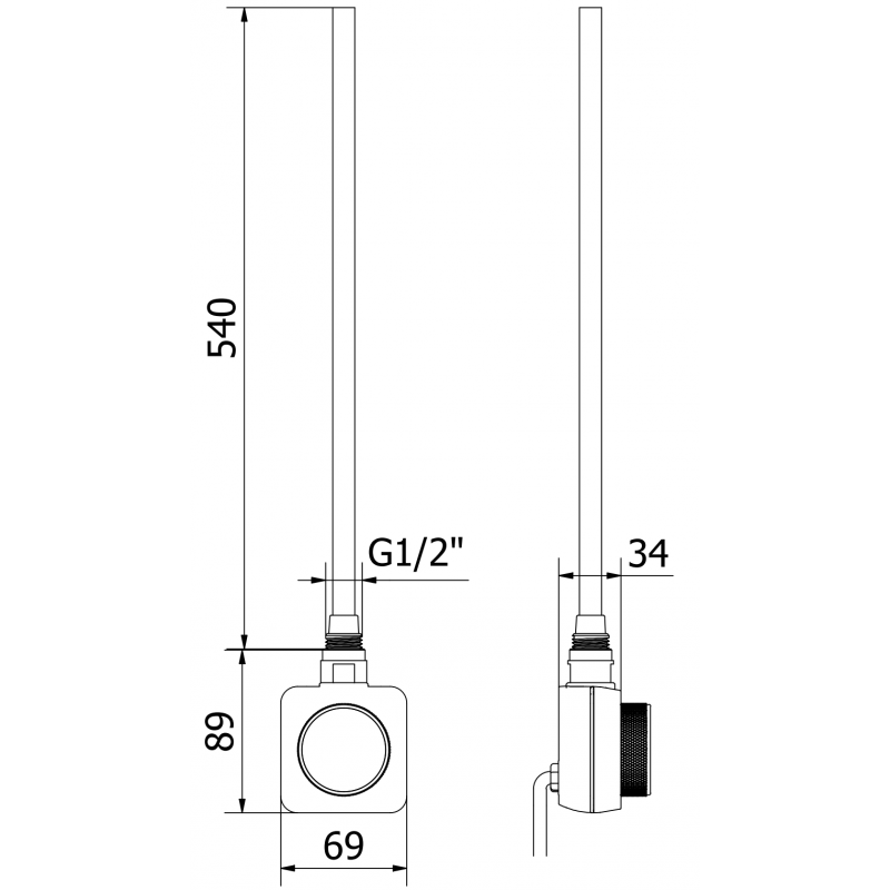 Mexen Ares grzejnik elektryczny 1200 x 600 mm, 600 W, czarny - W102-1200-600-6600-70
