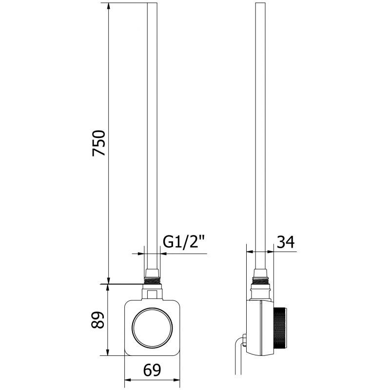 Mexen Ares grzejnik elektryczny 1800 x 500 mm, 900 W, biały - W102-1800-500-6900-20