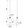 Mexen Neptun grzejnik elektryczny 1400 x 500 mm, 600 W, biały - W101-1400-500-2600-20