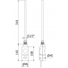 Mexen Neptun grzejnik elektryczny 900 x 500 mm, 300 W, złoty - W101-0900-500-2300-50