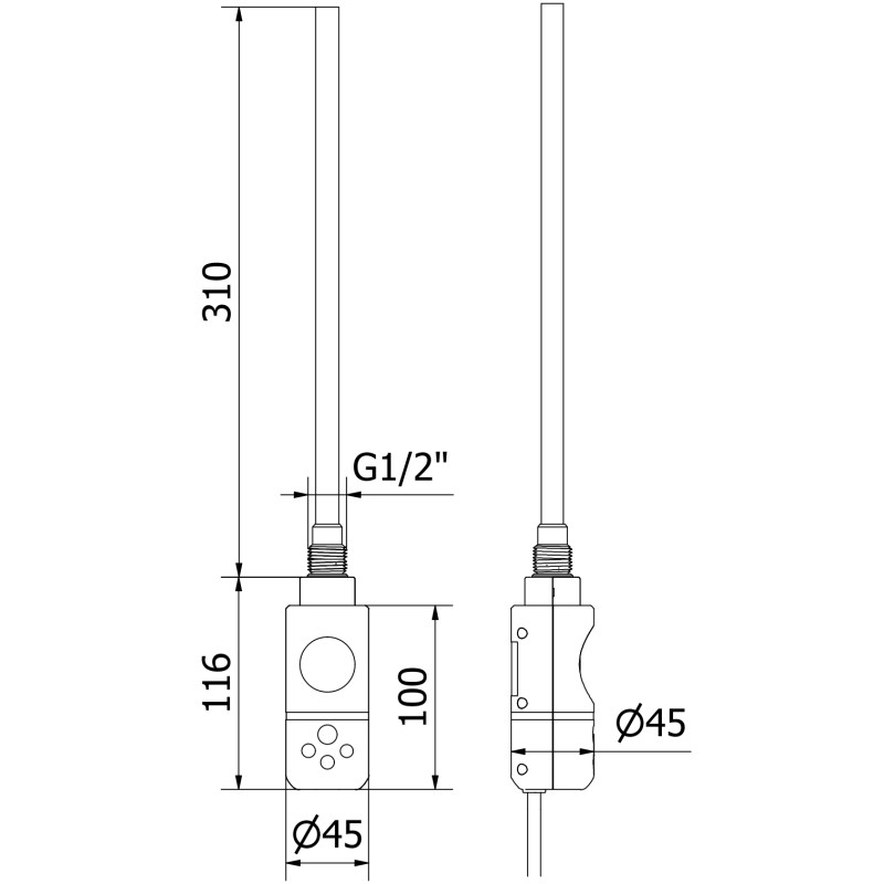 Mexen Mars grzejnik elektryczny 700 x 500 mm, 300 W, biały - W110-0700-500-2300-20