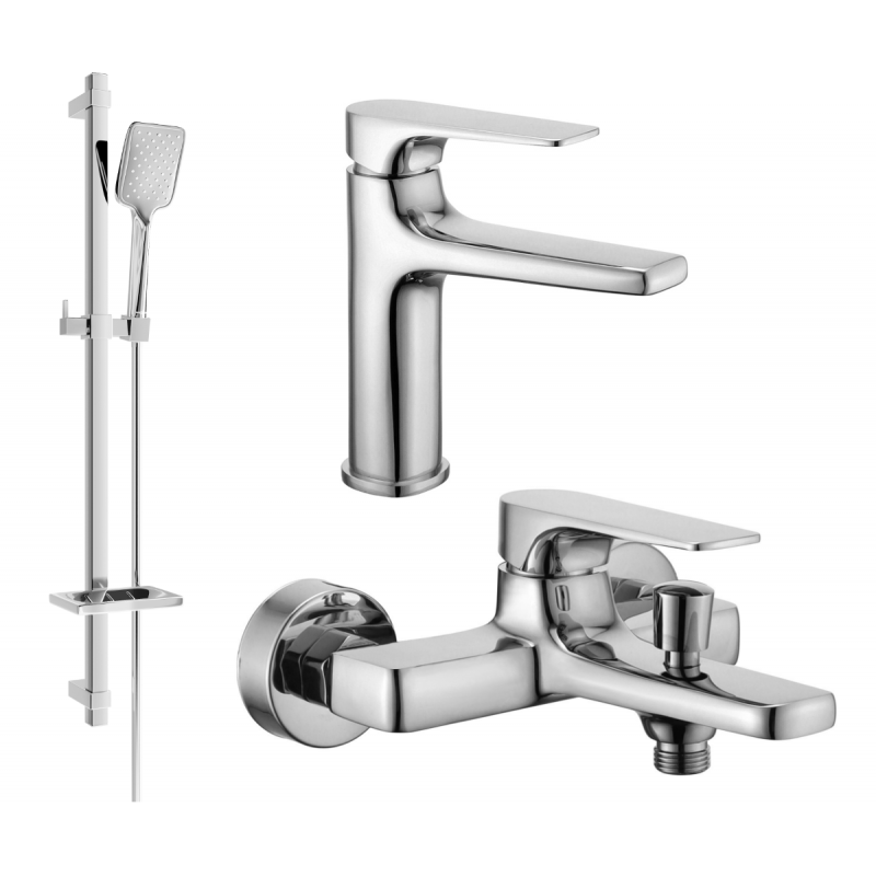 Mexen Lynx DQ62 zestaw wannowy, chrom - 745903DQ62-00