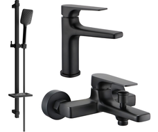 Mexen Lynx DQ62 zestaw wannowy, czarny - 745903DQ62-70