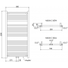 Mexen Mars grzejnik elektryczny 1200 x 600 mm, 600 W, biały - W110-1200-600-2600-20
