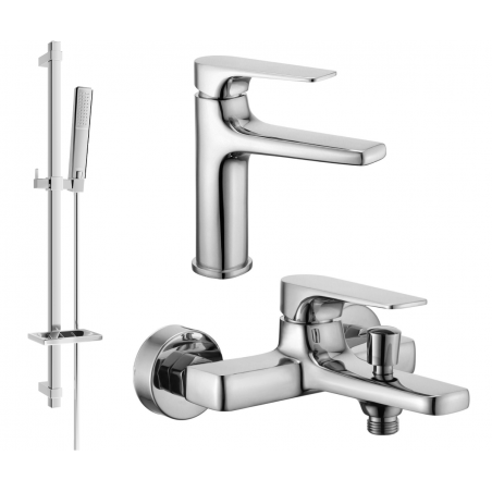 Mexen Lynx DQ72 zestaw wannowy, chrom - 745903DQ72-00