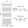 Mexen Mars grzejnik elektryczny 1500 x 600 mm, 600 W, chrom - W110-1500-600-2600-01