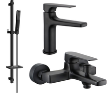 Mexen Lynx DQ72 zestaw wannowy, czarny - 745903DQ72-70