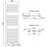 Mexen Mars grzejnik elektryczny 1200 x 400 mm, 400 W, czarny - W110-1200-400-6400-70