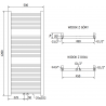 Mexen Mars grzejnik elektryczny 1200 x 500 mm, 500 W, czarny - W110-1200-500-6500-70
