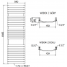 Mexen Bachus grzejnik elektryczny 1600 x 500 mm, 900 W, czarny - W109-1600-500-2900-70