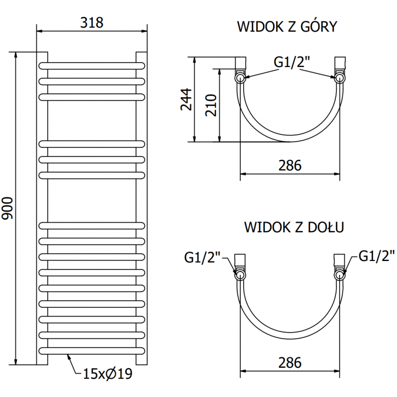 Mexen Eros grzejnik elektryczny 900 x 318 mm, 300 W, biały - W112-0900-318-2300-20