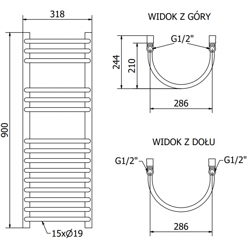 Mexen Eros grzejnik elektryczny 900 x 318 mm, 300 W, czarny - W112-0900-318-2300-70