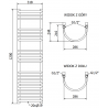 Mexen Eros grzejnik elektryczny 1200 x 318 mm, 300 W, chrom - W112-1200-318-2300-01