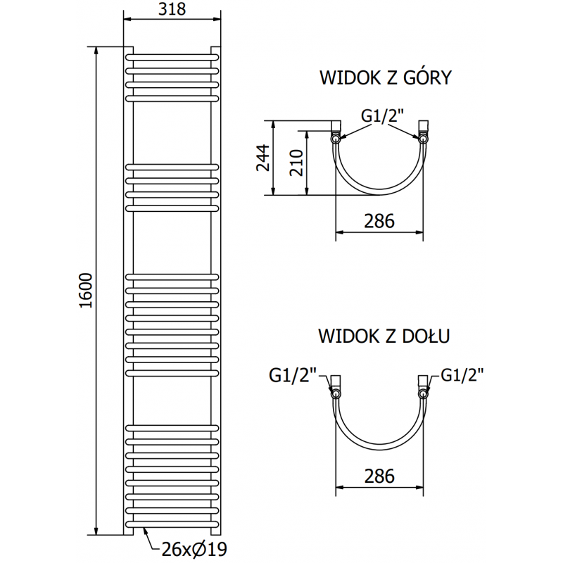 Mexen Eros grzejnik elektryczny 1600 x 318 mm, 600 W, biały - W112-1600-318-2600-20