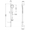 Mexen Lynx DF40 zestaw wannowy, chrom - 745903DF40-00