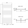 Mexen Jowisz grzejnik elektryczny 1200 x 600 mm, 600 W, czarny - W107-1200-600-2600-70