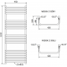 Mexen Apollo grzejnik elektryczny 1210 x 450 mm, 600 W, biały - W117-1210-450-2600-20