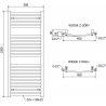 Mexen Helios grzejnik elektryczny 1200 x 500 mm, 600 W, czarny - W103-1200-500-2600-70